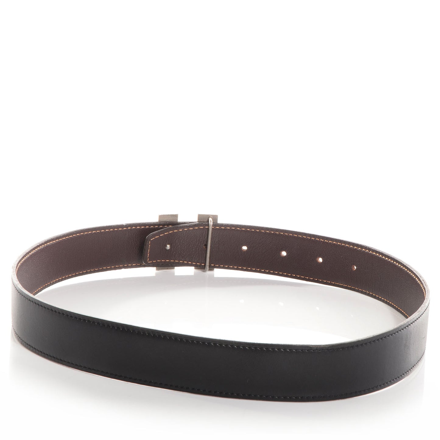 Box Evergrain Reversible Polished Cadena H 32mm Belt Noir Havane 65