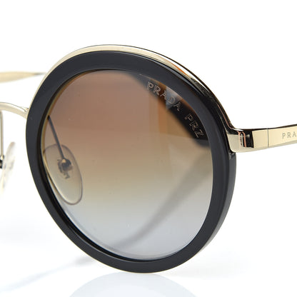 Prada Round Frame Sunglasses SPR 50T Black 7 of 8