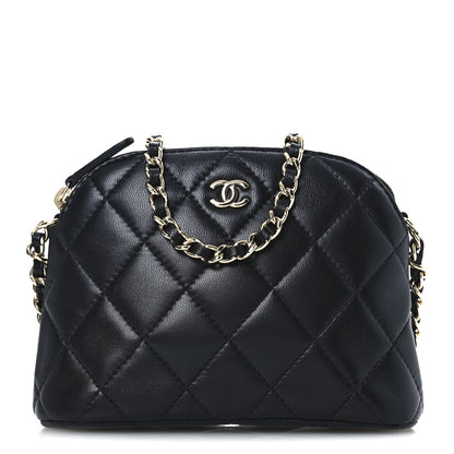 Chanel Lambskin Quilted Classic Clutch With Chain Black 8 of 10