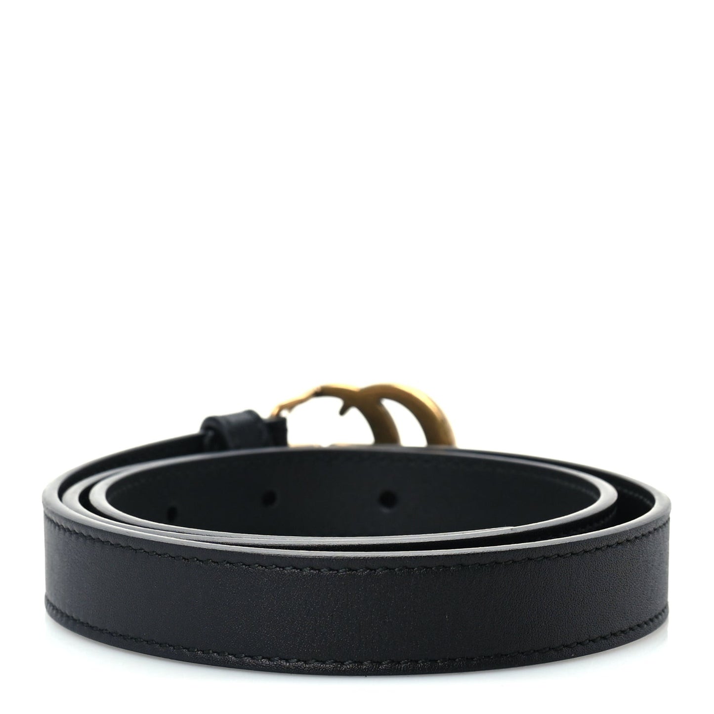 Calfskin Double G 20mm Belt 75 30  Black