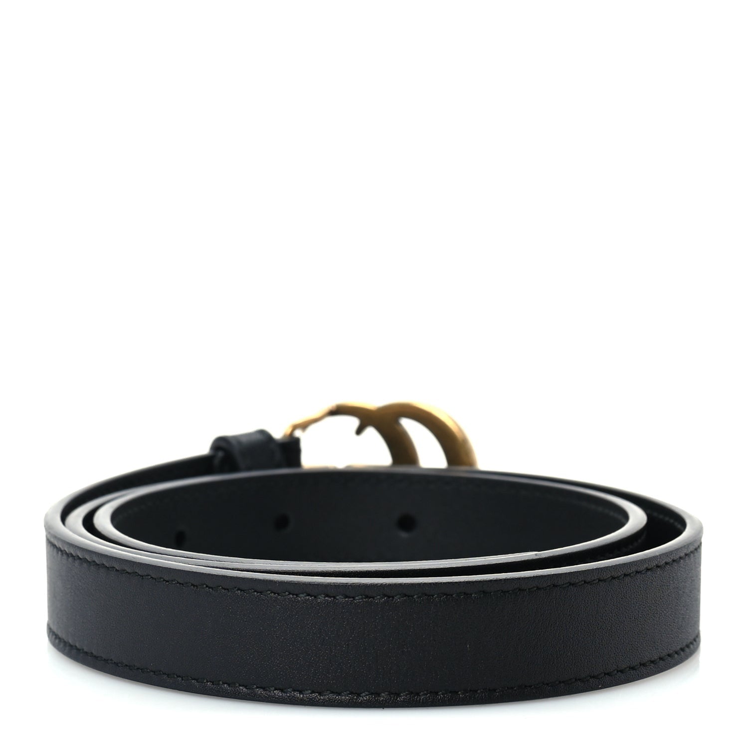 Gucci Calfskin Double G 20mm Belt 75 30  Black 2 of 5