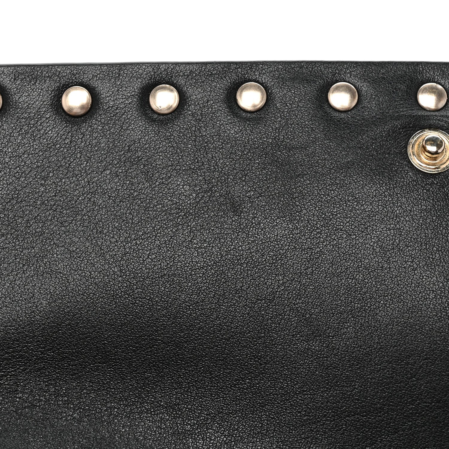 Valentino Garavani Vitello Rockstud Flap Wallet on Chain Black 17 of 27