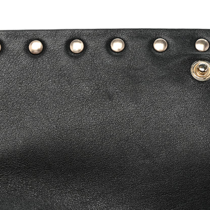 Valentino Garavani Vitello Rockstud Flap Wallet on Chain Black 17 of 27