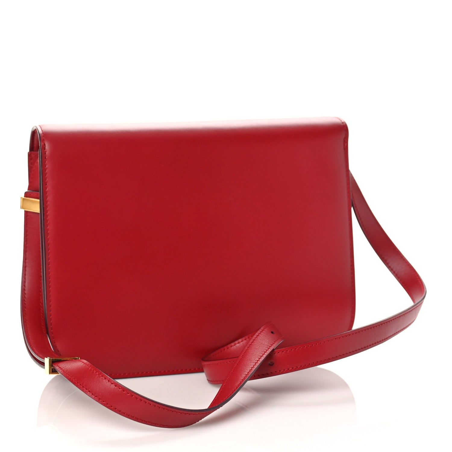 Celine Box Calfskin Medium Classic Box Flap Bag Red 3 of 8