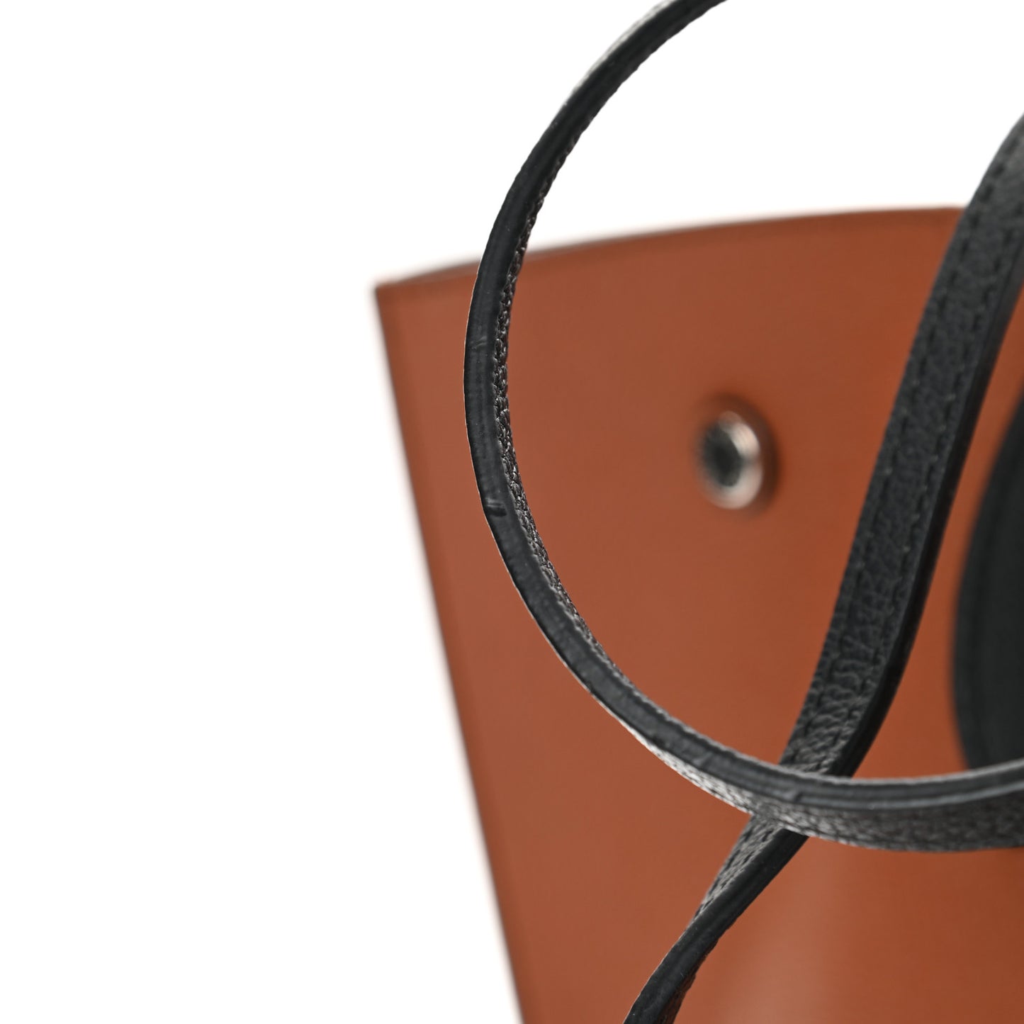 Calfskin Lockme Go Tote Caramel Creme Black