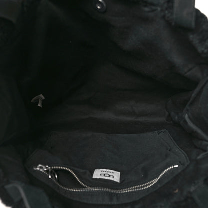 Telfar X UGG Suede Shearling Medium Shopping Bag Raw Black 5 of 10