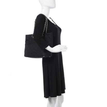 Prada Nylon Tessuto Impuntu Quilted Shoulder Bag Black 2 of 11