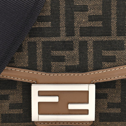 Fendi Recycled Fabric Jacquard Vitello King FF 1974 Baguette Soft Trunk Phone Pouch Tobacco Moro Sand 7 of 7