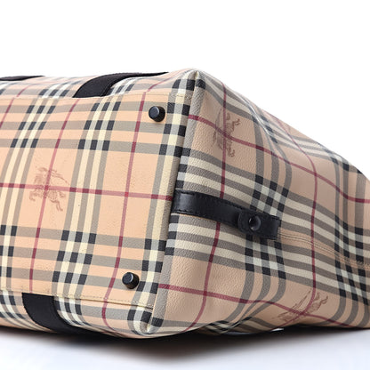 Burberry Haymarket Check Duffle Bag Black 9 of 12