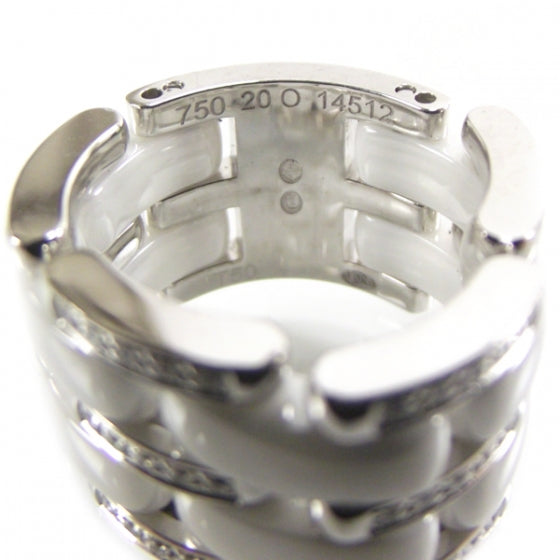 18k White Gold Diamond Ceramic Ultra Ring White