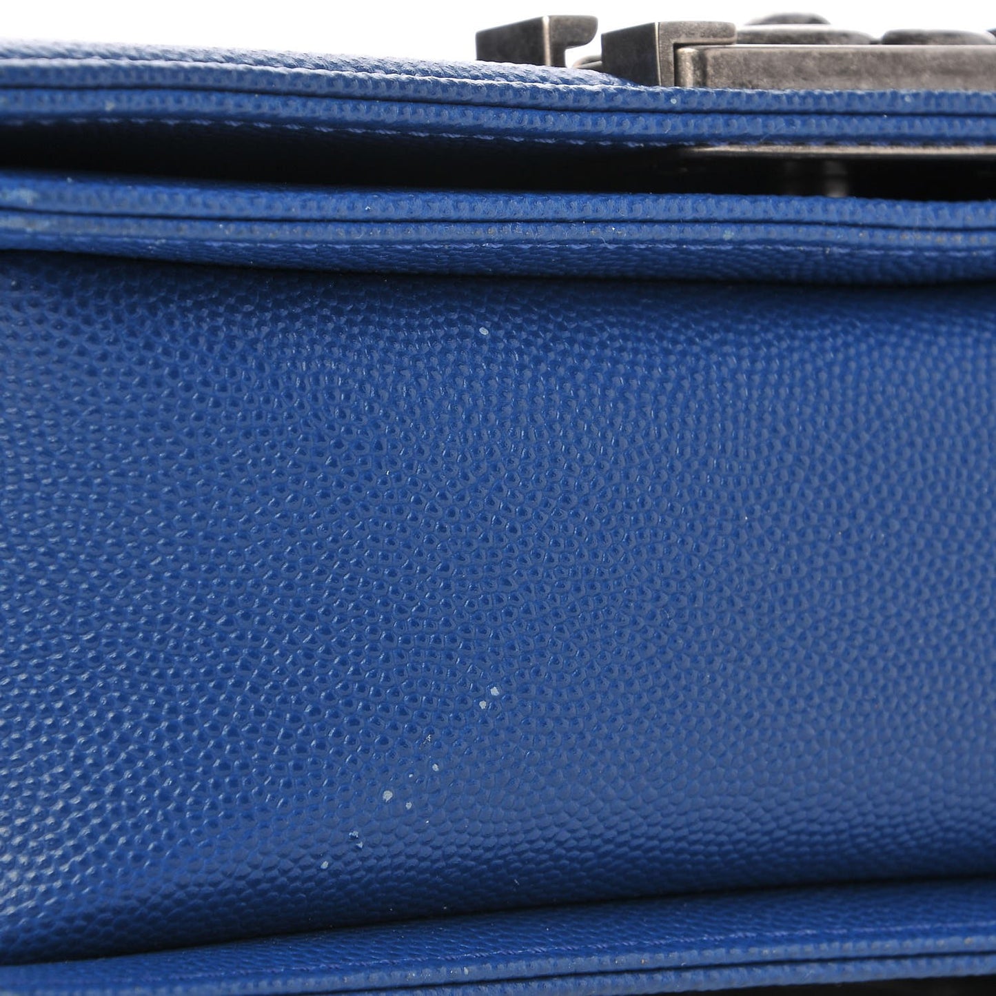 Caviar Quilted Small Boy Flap Blue