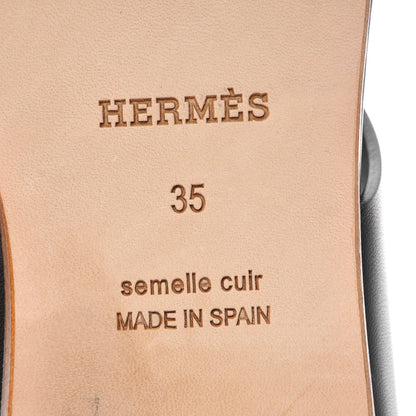 Hermes Calfskin Kola Sandals 35 Black 8 of 11
