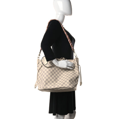 Louis Vuitton Damier Azur Braided Neverfull MM Pink 2 of 11