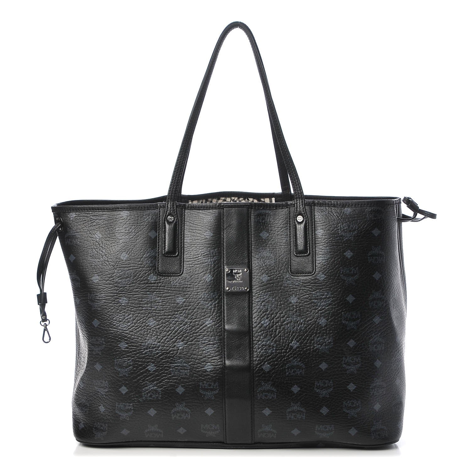 MCM Visetos Large Liz Reversible Shopper Tote Black 1 of 33