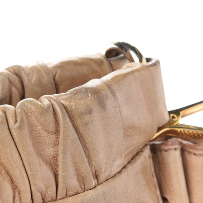 Miu Miu Vitello Lux Gathered Tote Beige 12 of 14