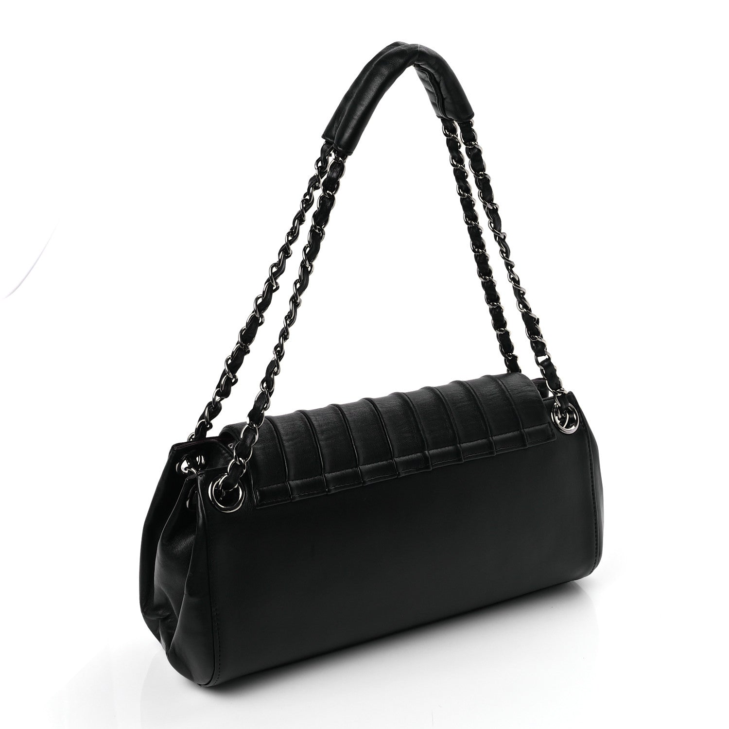 Chanel Lambskin Vertical Quilt Small Accordion Flap Black 2 of 8