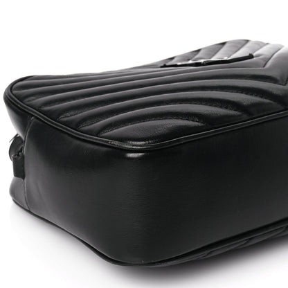 Saint Laurent Calfskin Matelasse Monogram Monochrome Lou Camera Bag Black 7 of 8