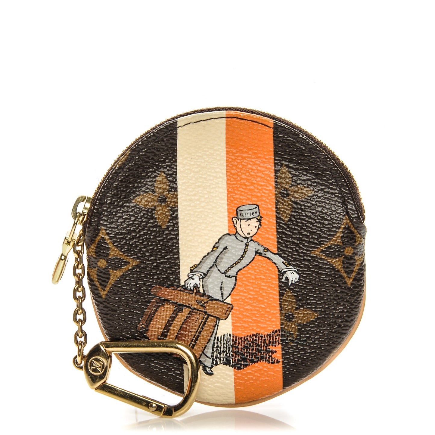 Monogram Groom Round Coin Purse