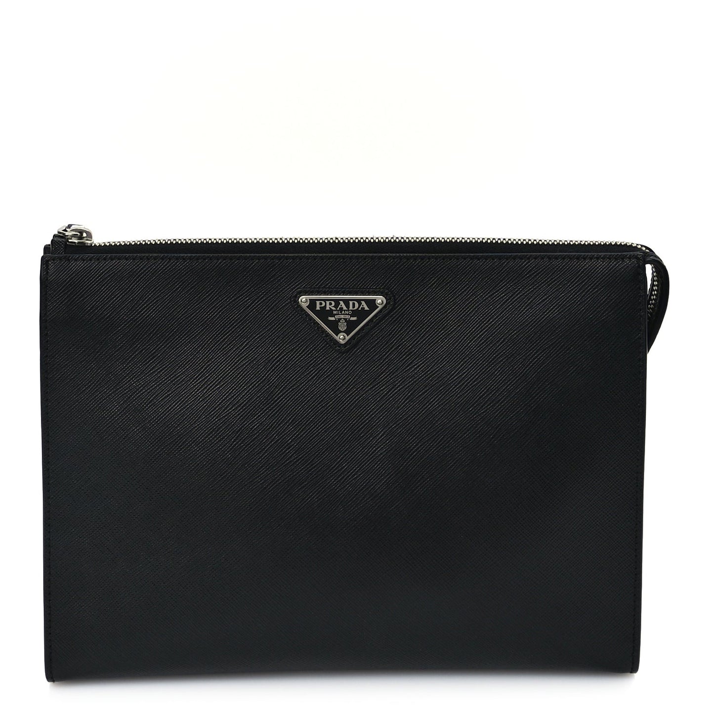 Saffiano Pouch Wristlet Black