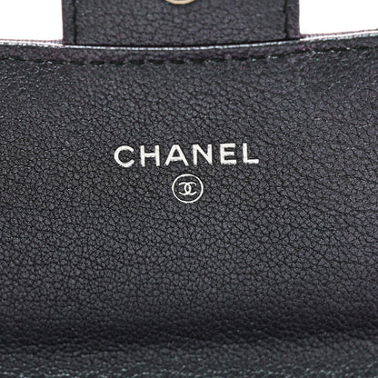 Chanel Iridescent Goatskin Quilted Large Flap Wallet Purple 7 of 9