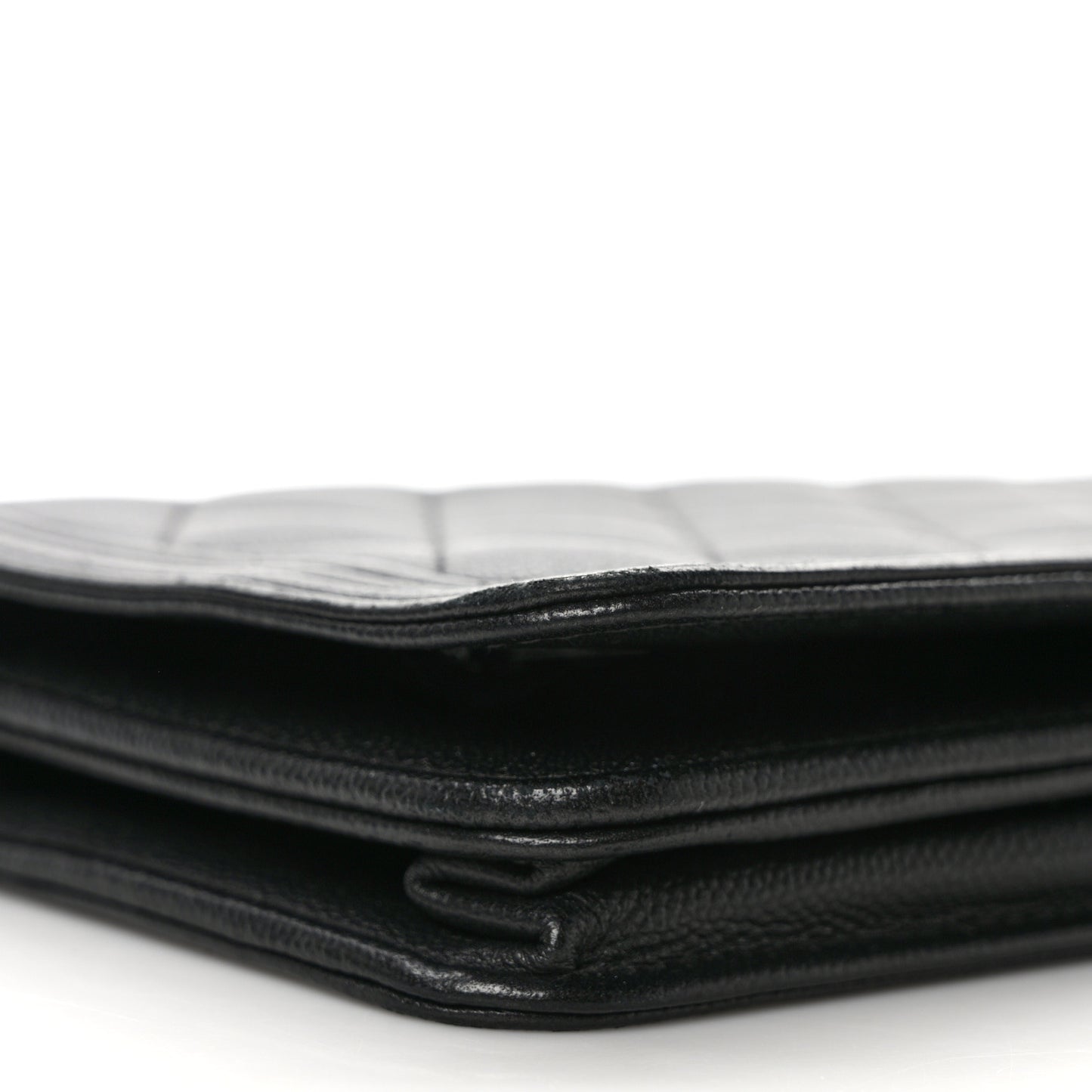 Caviar Quilted Boy Wallet On Chain WOC So Black