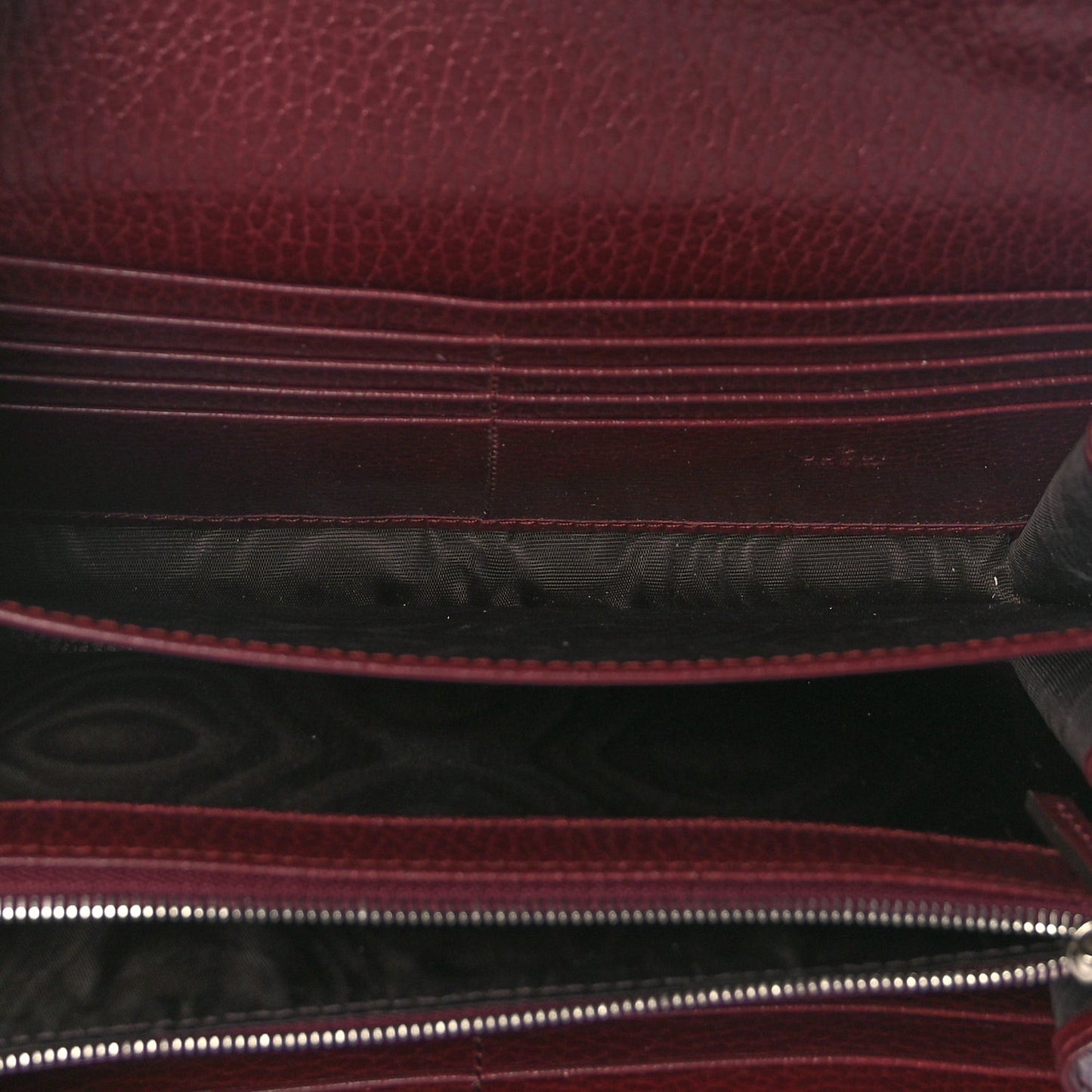 GUCCI Dollar Calfskin Crystal Mini Dionysus Chain Wallet Vintage Bordeaux Vintage Bordeaux