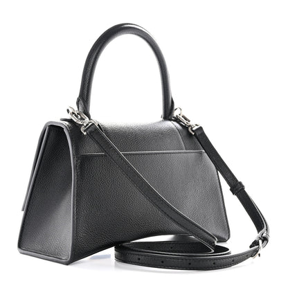 Balenciaga Grained Calfskin Small Hourglass Top Handle Bag Black 3 of 10