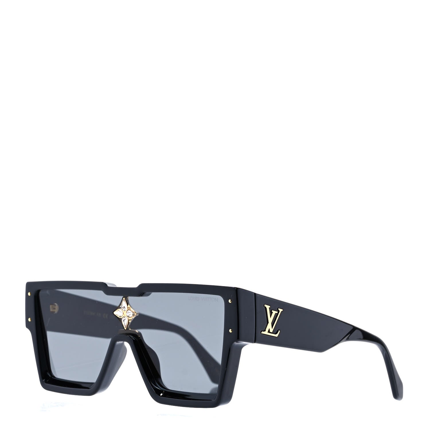 Louis Vuitton Acetate Swarovski Crystal Cyclone Sunglasses Z1578W Black 1 of 8