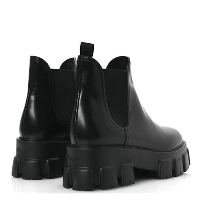 Prada Spazzolato Rois Monolith Chelsea 55mm Ankle Boots 41 Black 5 of 7