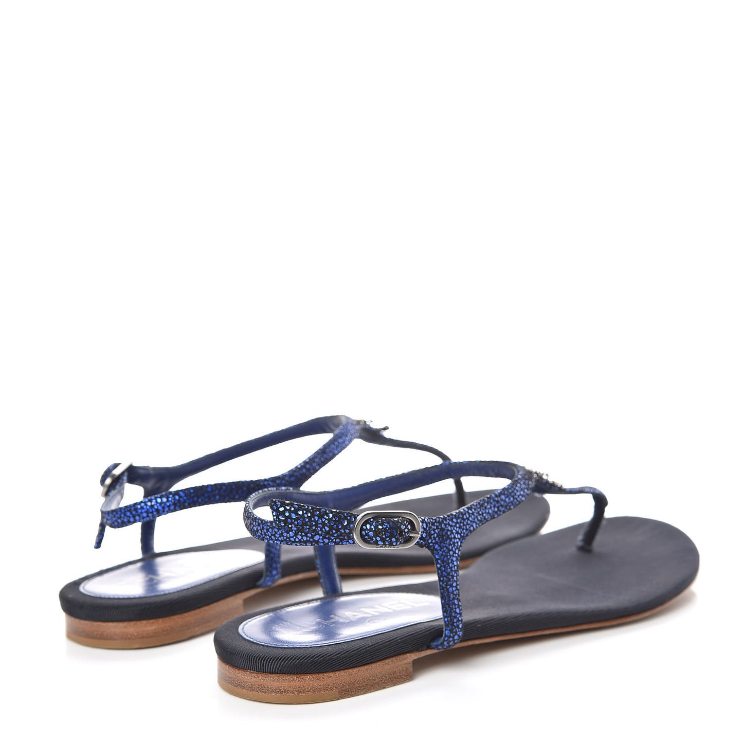 Glitter CC Thong Sandals 39.5 Dark Blue