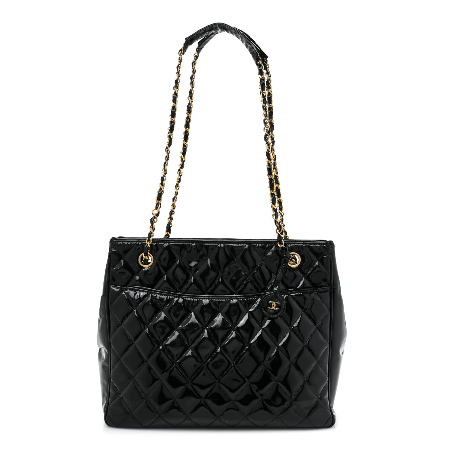 Chanel Patent Quilted Tote Black 1 of 17