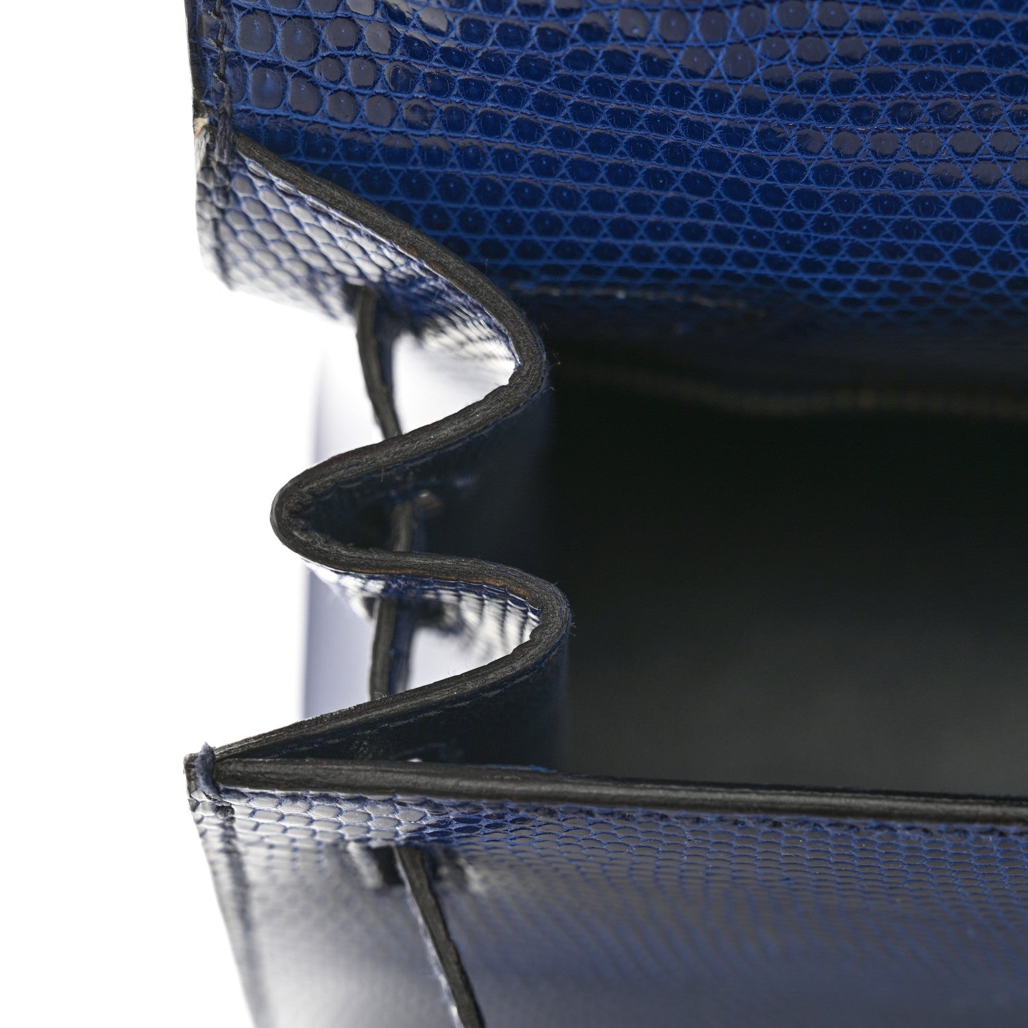 Hermes Lizard Kelly Sellier 28 Bleu Saphir 19 of 19