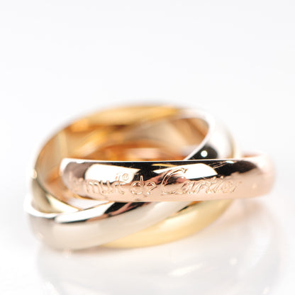 Cartier 18K Pink Yellow White Gold Classic Trinity Ring 48 4.5 5 of 8