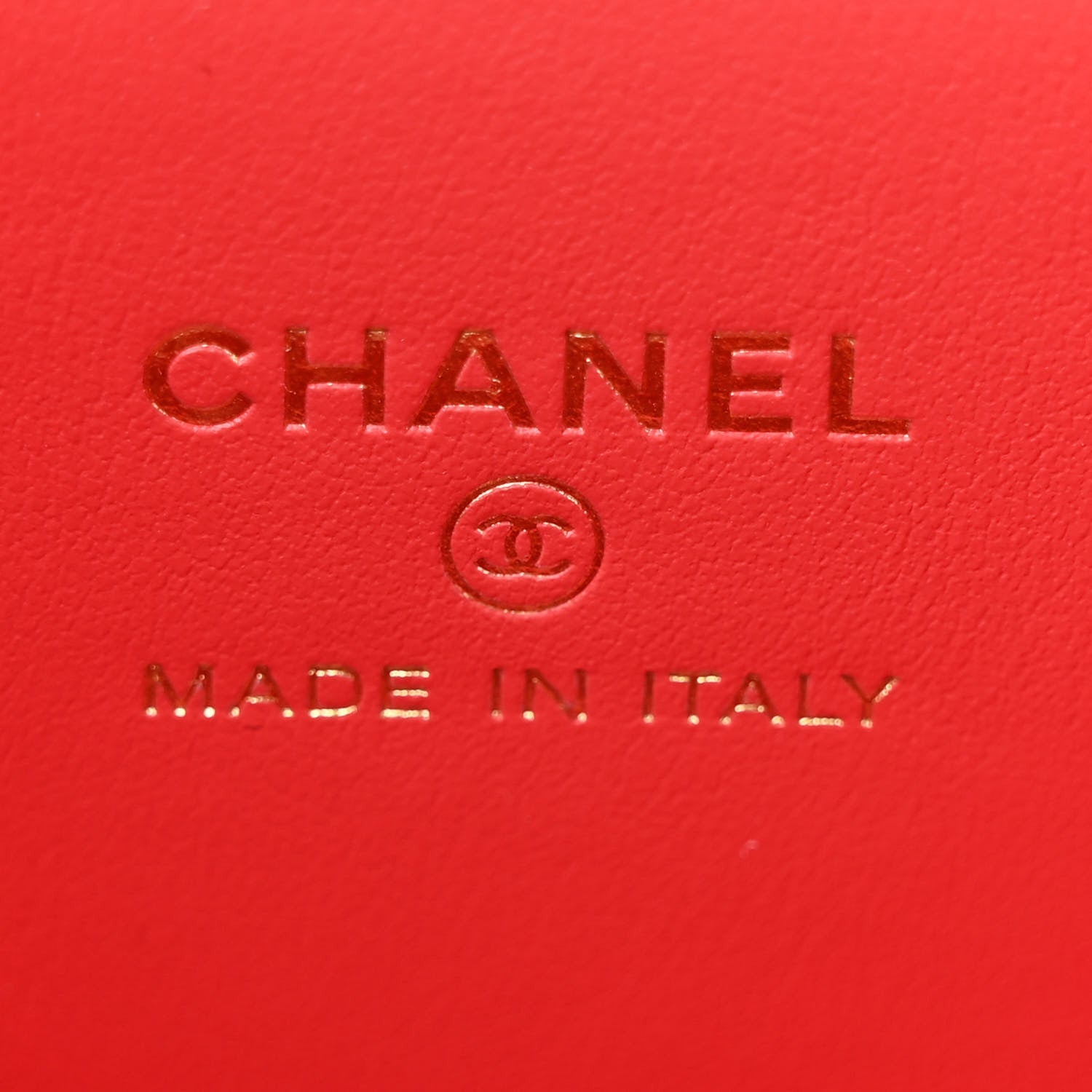Chanel Caviar Quilted Mini Vanity Case With Chain Red 6 of 7