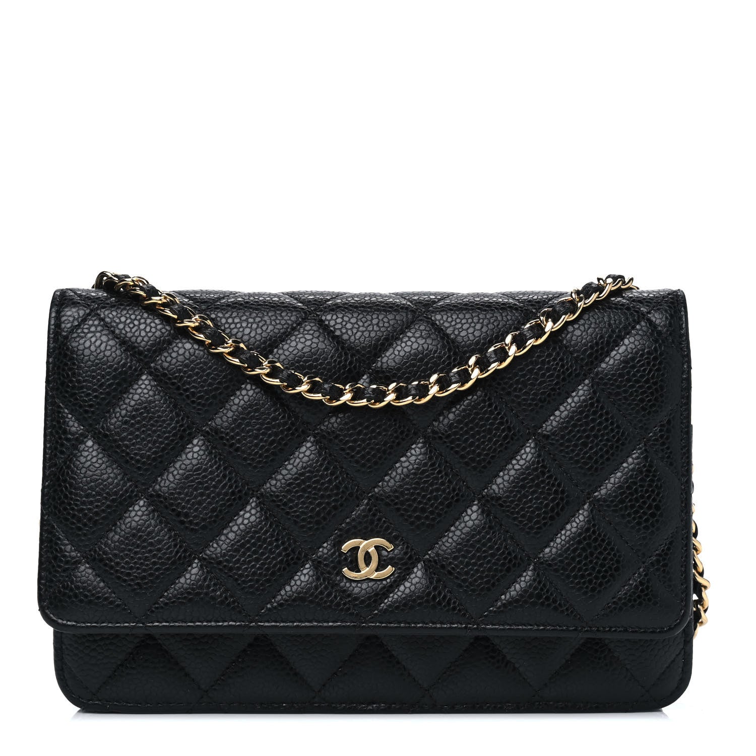 Chanel Caviar Quilted Wallet On Chain WOC Black 1 of 5