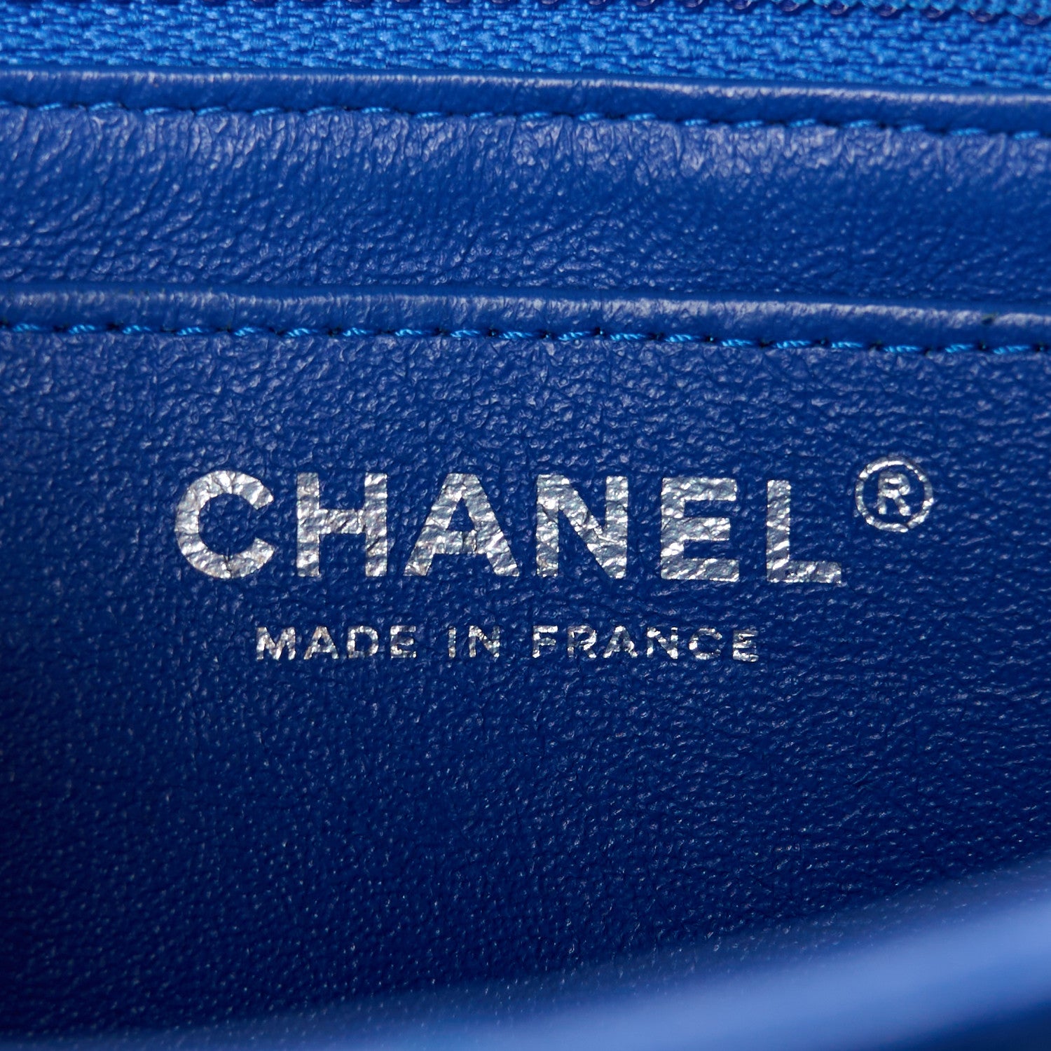 Chanel Lambskin Quilted Mini Rectangular Flap Blue 7 of 11