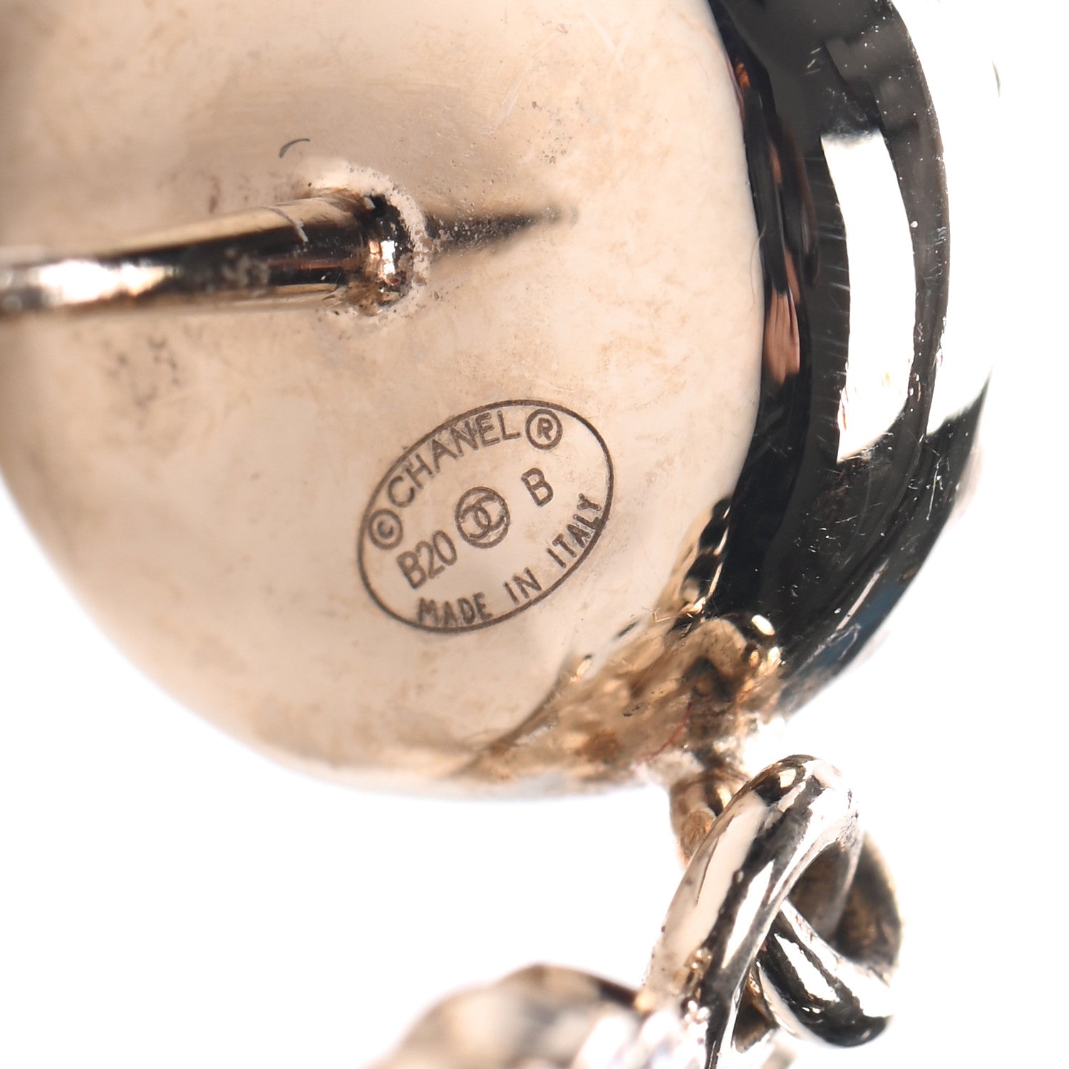 Chanel Crystal Pearl Bow-tiful CC Drop Earrings Gold 4 of 5