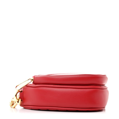 Gucci Calfskin Matelasse Diagonal Mini InterLocking G Heart Shoulder Bag Hibiscus Red 4 of 7