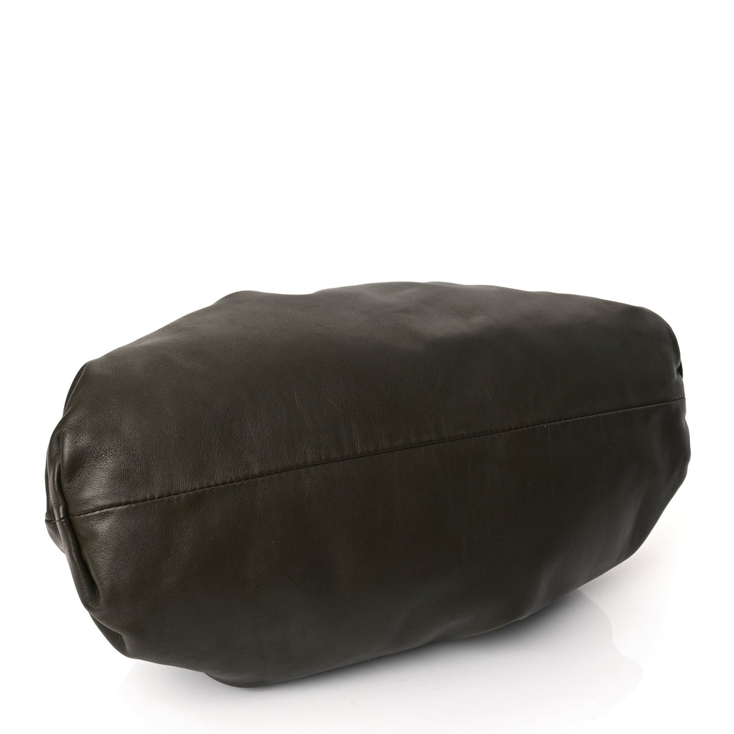 Smooth Butter Calf The Pouch Oversized Clutch Kaki Fondent
