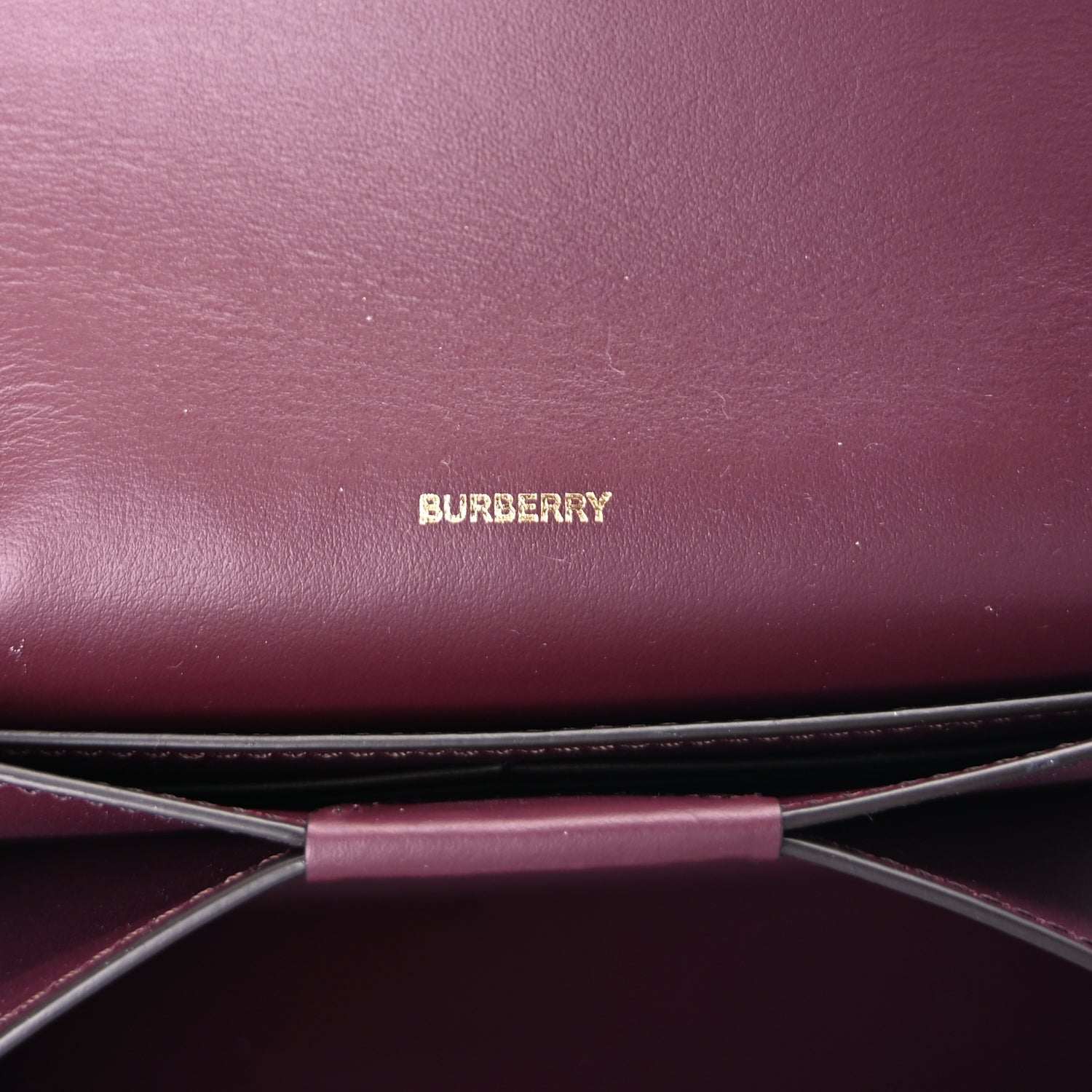 Burberry Calfskin Logo Hazelmere Wallet With Detachable Strap  Mahogany Red 5 of 8