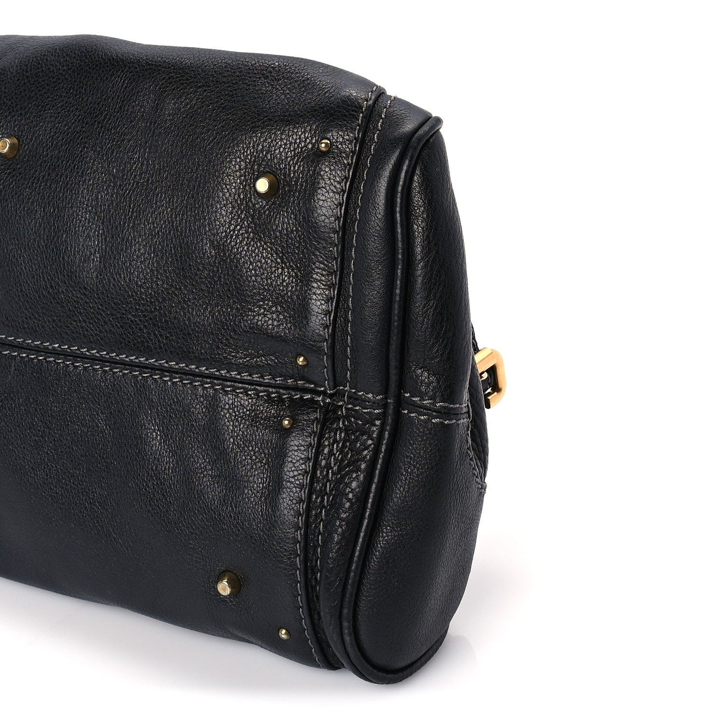 Calfskin Medium Paddington Satchel  Black