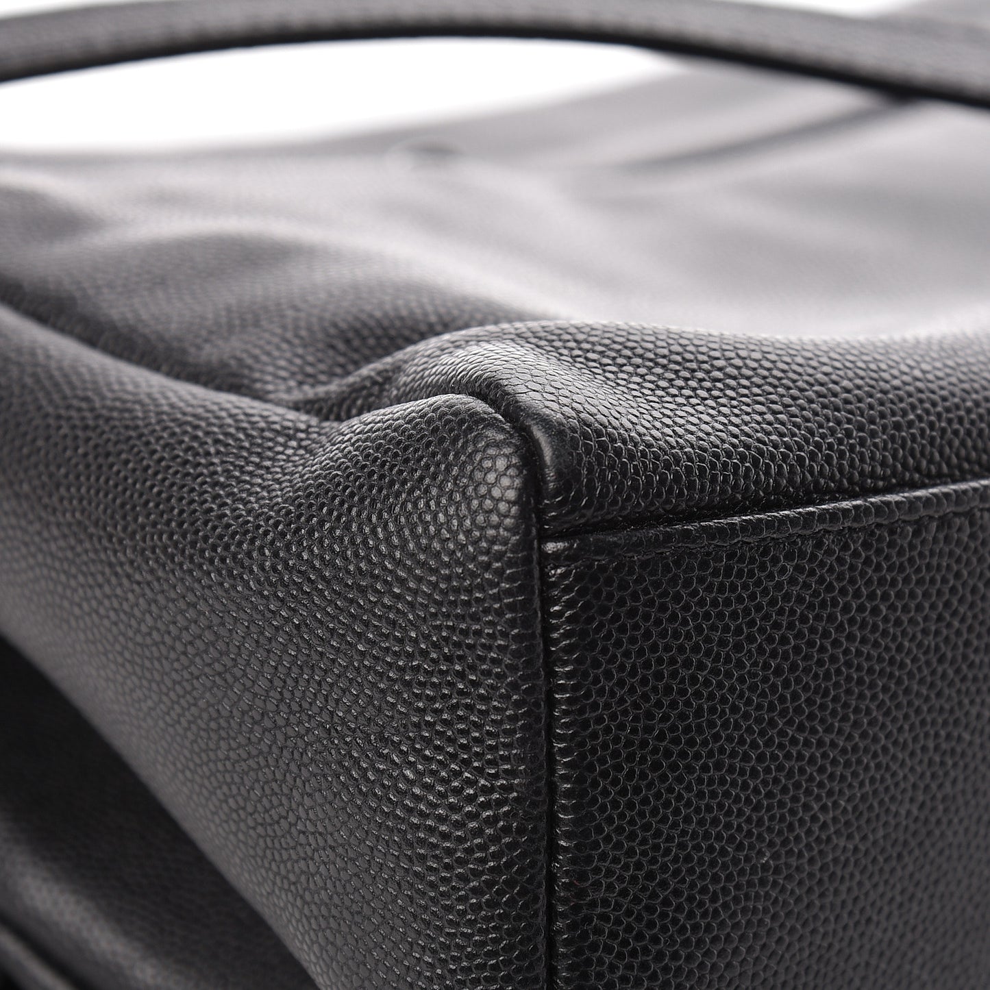 Grain De Poudre Medium West Hollywood Monogram Fold-Over Black