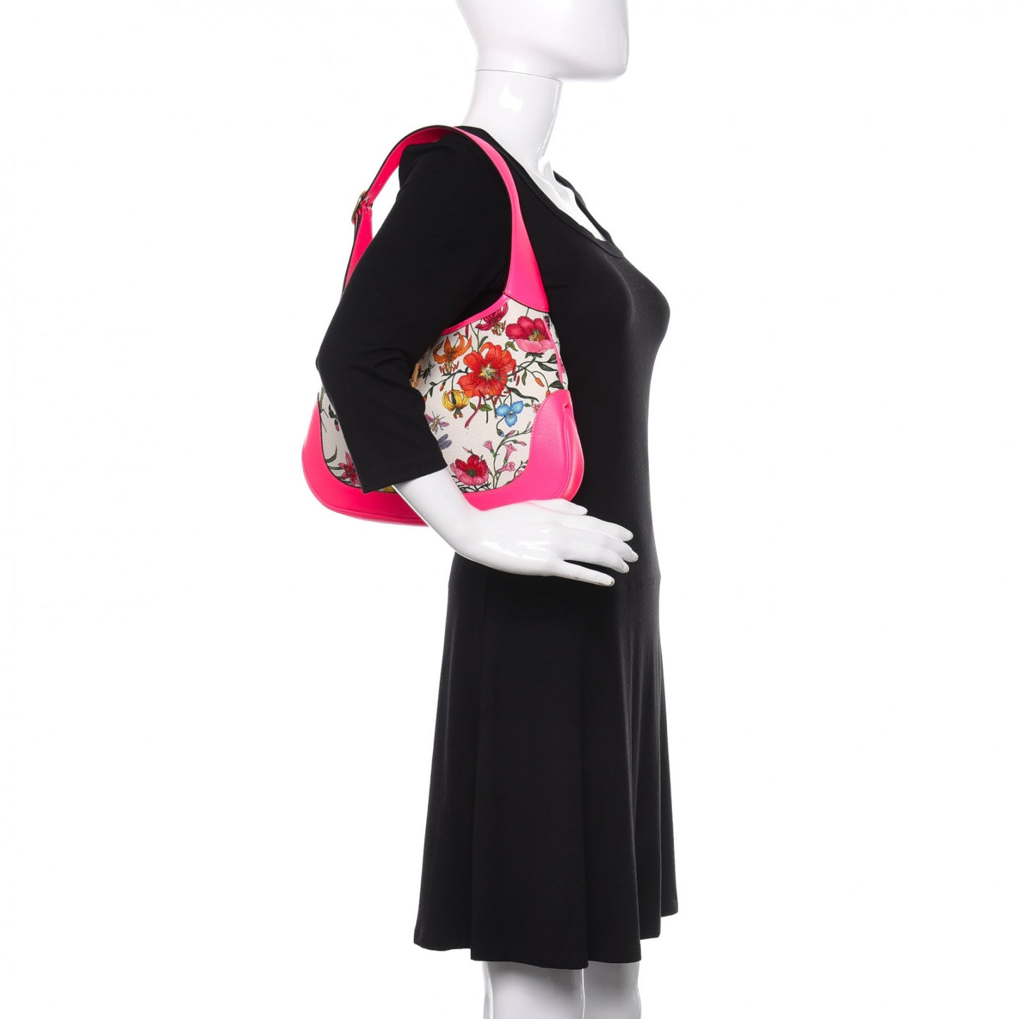 Canvas Flora Medium Jackie Hobo Fuchsia