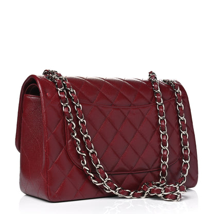 Chanel Caviar Quilted Jumbo Double Flap Burgundy 2 of 4