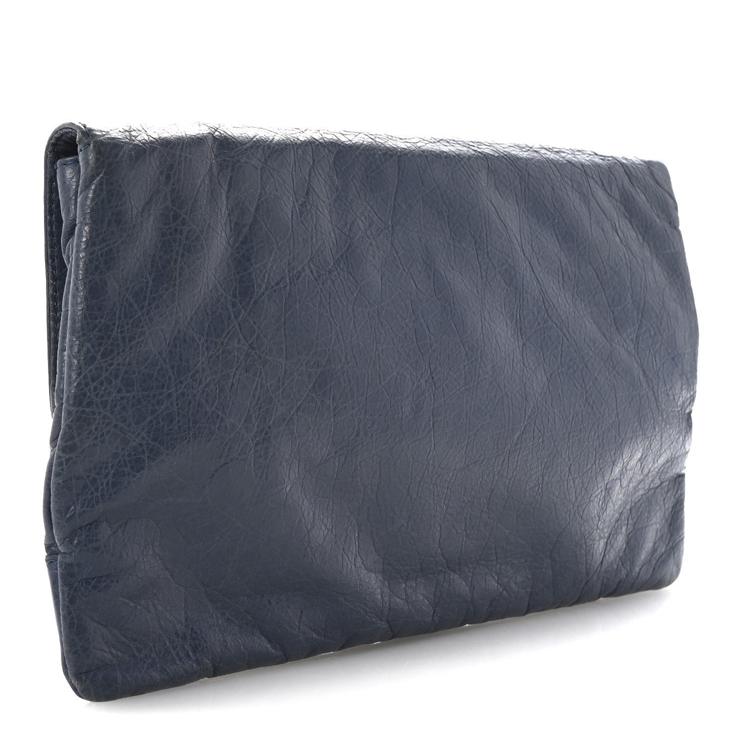 Balenciaga Agneau Classic Hardware Envelope Clutch Bleu Persan 3 of 7