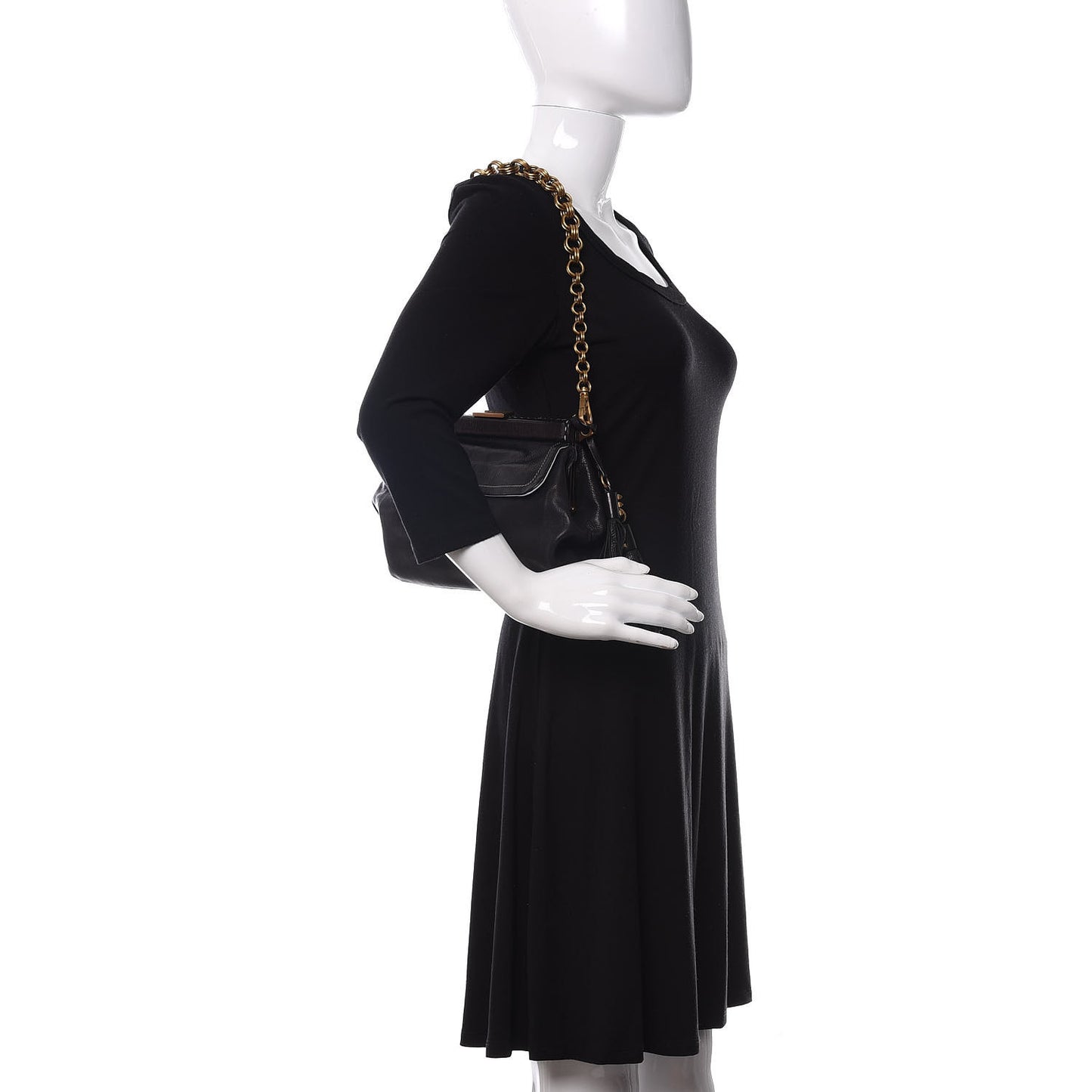 Goatskin Frame Bag Black