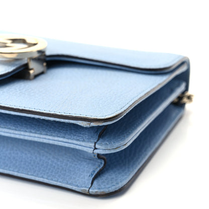 Gucci Dollar Calfskin Small Interlocking G Shoulder Bag Mineral Blue 9 of 11