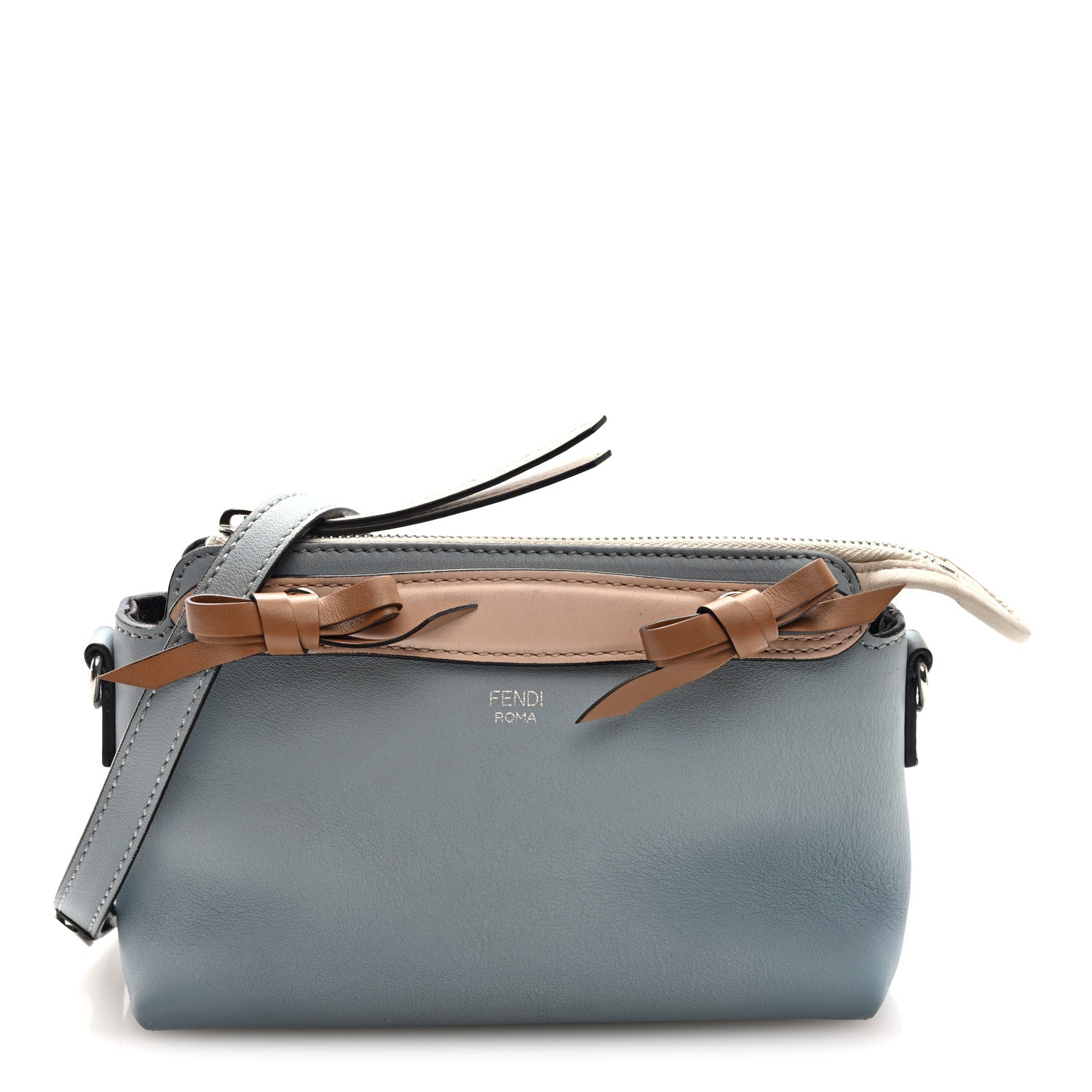 Fendi Vitello Dolce 4 Color Mini By The Way Boston Bag Blue Multicolor 1 of 10