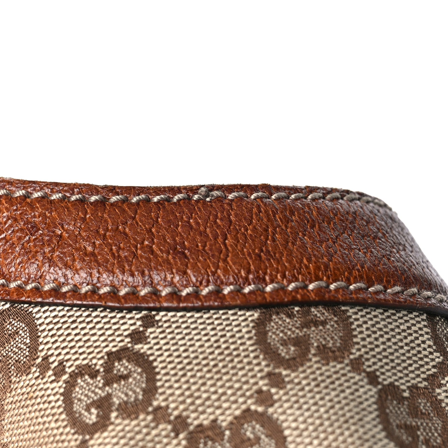 Monogram Bamboo Handle Bag Brown