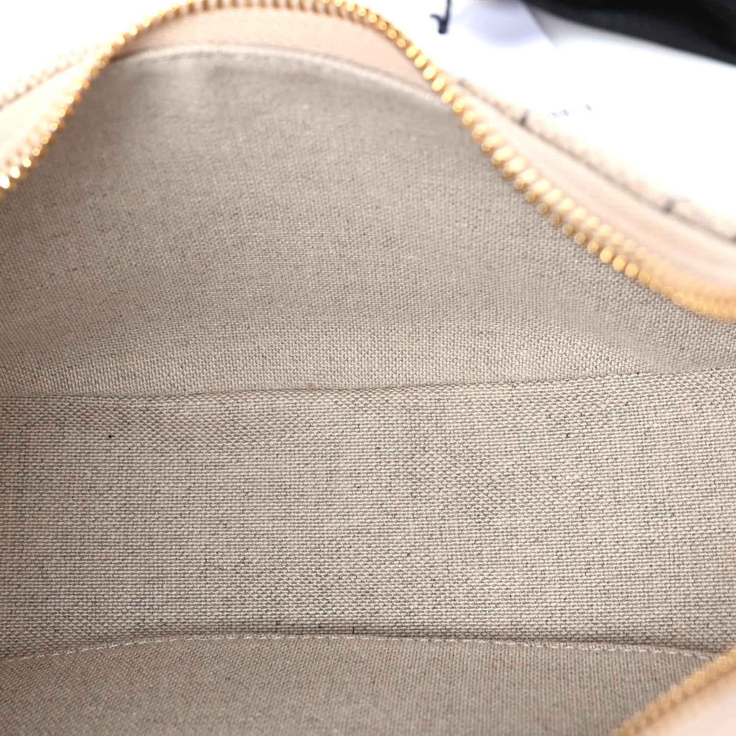 Canvas Calfskin All Over Print Medium Ava Shoulder Bag  Natural Tan